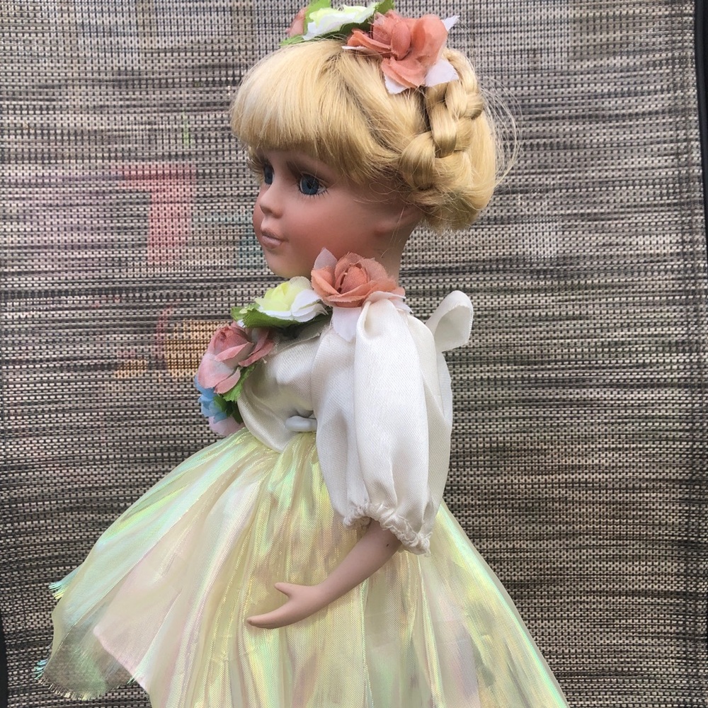 ‼️SOLD NJSF Porcelain Doll Spring Fairy Doll With Stand. - Picture 6 of 10